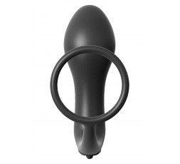 Sexy Shop Online I Trasgressivi - Stimolatore Prostatico Vibrante - Cockring Vibrating Plug Black - Pipedream