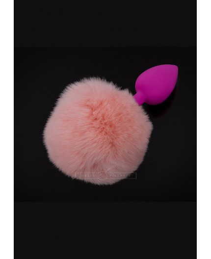 Sexy Shop Online I Trasgressivi - Plug Anale Classico - Jewellery Silicone Fluffy S Pink - Dolce Piccante