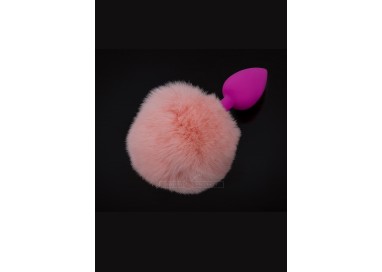 Plug Anale Classico - Jewellery Silicone Fluffy S Pink - Dolce Piccante